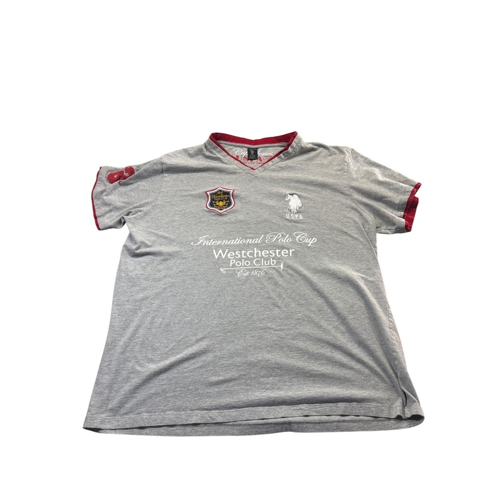US Polo Assn USPA Cup Series Westchester Polo Club Tee Men XXL Gray